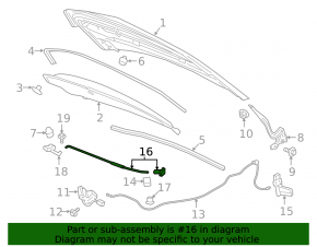 Chevrolet Cruze 16- hood support