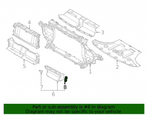 Right radiator deflector shutter motor for Kia EV6 22-24 GT, GT-Line