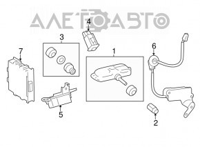 Initiator, tire pressure monitor front Lexus ES300h ES350 13-18 defect crepe