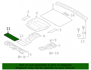 Front right trunk floor for Subaru Forester 19-21 SK black