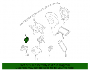 Airbag Sensor Front Left Subaru Impreza WRX GH 08-10