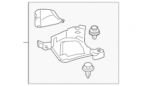 Front pillar trim lower right Mazda 3 19- black, Mexico built