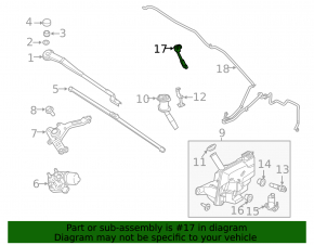 Ford Focus mk3 11-18 Windshield Washer Nozzle