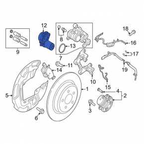 Ford Edge 15-24 Rear Left Caliper Motor