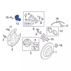 Ford Edge 15-24 Rear Left Caliper Motor