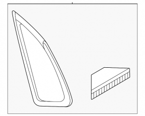 Window blind glass rear left Mazda CX-30 20- tinted with chrome molding