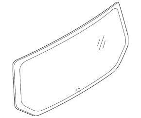 Rear window of the tailgate of Ford Transit Connect MK2 13-23 passenger