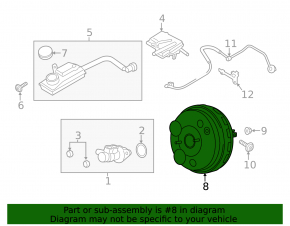 Vacuum booster Ford Escape MK3 17-19 under start stop