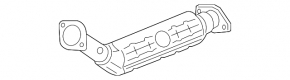 Mazda6 2003-2008 2.3-liter downpipe with catalytic converter, with lambda sensor
