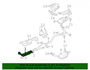 Mazda6 2003-2008 2.3-liter downpipe with catalytic converter, with lambda sensor
