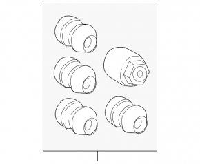 Wheel nut lock kit for Land Rover Range Rover Velar 18-23