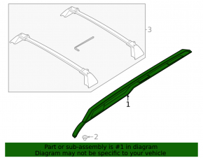 Longitudinal right railing Ford Bronco Sport 21-25 without hatch