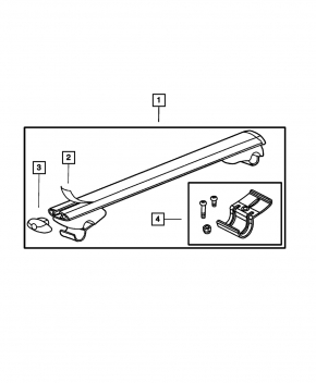 Cross rails 2 pcs Jeep Cherokee KL 14 - graphite, worn