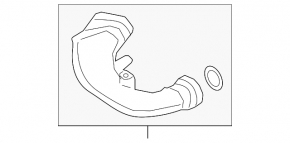 Air duct for turbine left BMW 5 G30 18-19 4.4T