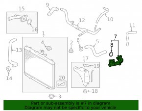 Cooling system tee Lexus RX350 16-22
