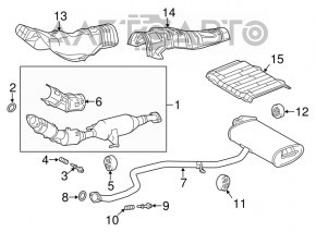 Muffler rear part with barrel Lexus CT200h 11-17