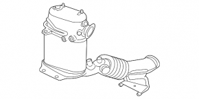 Intake pipe with catalytic converter VW Jetta 11-18 USA TDI
