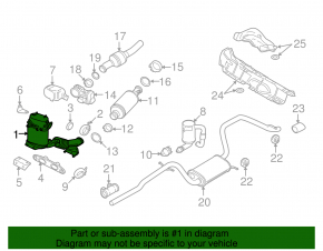 Intake pipe with catalytic converter VW Jetta 11-18 USA TDI