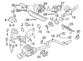 Intake pipe with catalytic converter VW Jetta 11-18 USA TDI