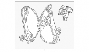 Front left window lifter with motor for Chevrolet Volt 11-15