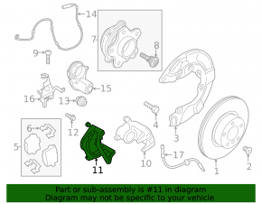 Rear right caliper bracket for BMW X7 G07 19-20 N63, 370/24mm