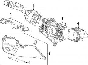 Right steering column switch for Honda Accord 23 - under the rain sensor