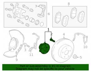 Front left hub for Toyota Prius 23-26
