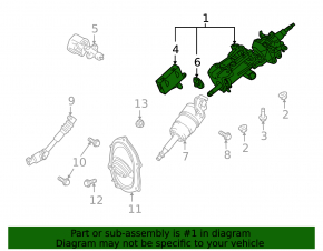 Lexus LX570 08-11 Steering Column
