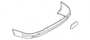 Bare rear bumper lower part Audi Q7 4L 10-15