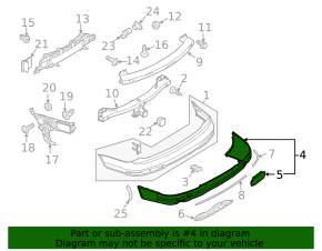 Bare rear bumper lower part Audi Q7 4L 10-15