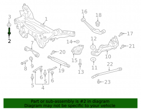 Front subframe mounting bolt 4pcs Nissan Rogue Sport 17-19 35mm