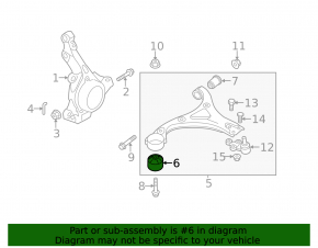 Front arm silent block rear Hyundai Sonata 11-15