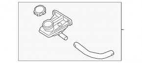 Large brake master cylinder reservoir for Kia EV6 22-24 with lid