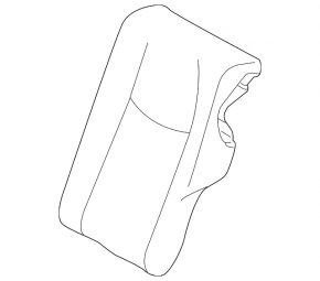 Left rear seat back for Toyota Venza 21-24, black leather, XLE, dented leather