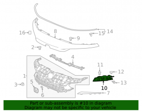 Fastening of radiator grille trim right Honda Civic XI FE/FL 22- 4d