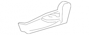 Left side driver's seat trim for Toyota Prius V 15-17, black, mechanical, plastic faded, scratches