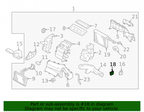 Actuator motor heater drive passenger Subaru Outback 20-23