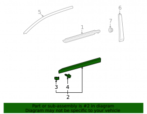Lower front right door trim for Lexus GX460 10-19 silver 1J4