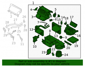 Heater assembly Mitsubishi Outlander Sport ASX 10-17