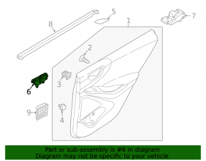 Hyundai Ioniq 17-22 chrome inner front left door handle