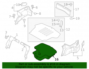 Kia Optima 16-20 trunk tray
