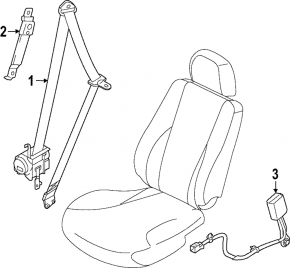 Hyundai Ioniq 5 Driver's Seat Belt 22-24 Dark Gray