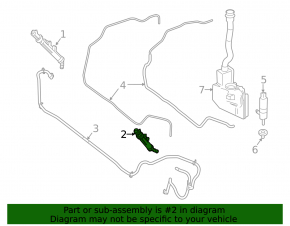 Left headlight washer nozzle Mercedes W166 ML 12-15
