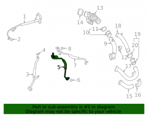 Turbocharger cooling pipe for Mercedes X167 GLS 450 20-24 feed