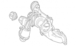 Turbocharger complete with manifold Mercedes GLA 14-20 2.0