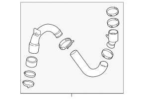 Intercooler pipe right Ford Edge 15-18 2.0T