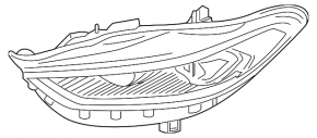 Front right headlight complete Ford Fusion mk5 17-20 LED