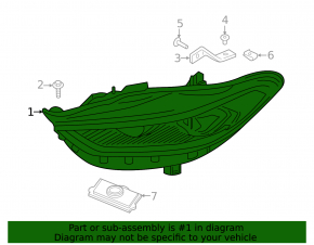 Front right headlight complete Ford Fusion mk5 17-20 LED
