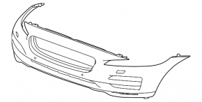Jaguar F-Pace 21-23 bare front bumper