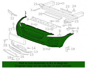 Jaguar F-Pace 21-23 bare front bumper